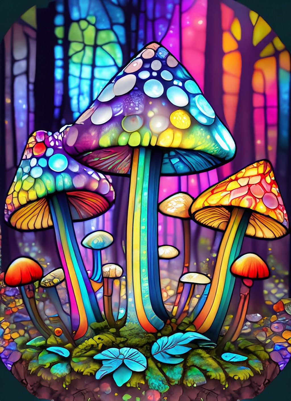 Rainbow mushrooms #2