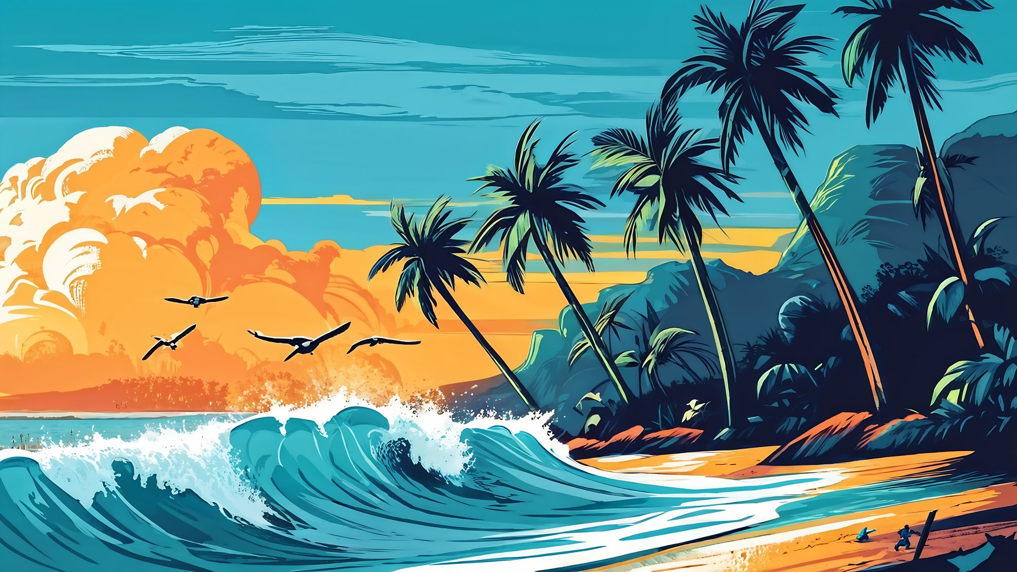 <lora:hyperkraximalismus:1.0> Hawaii beach