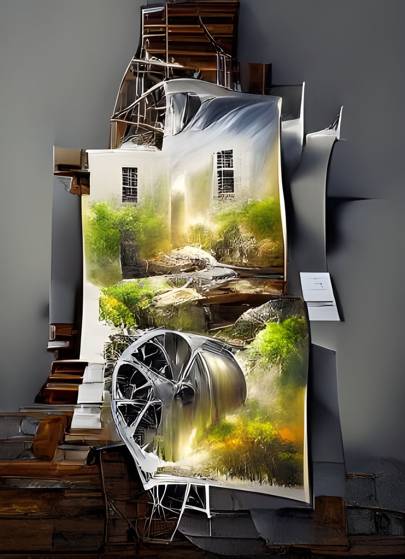 Street scene painting