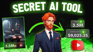 This image features a thumbnail commonly used for marketing or promotional purposes. The key elements are:Title Text: "SECRET AI TOOL" in bo...