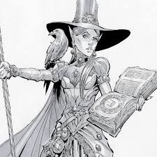 create a ultra realistic fantasy character full height showing familiar bird