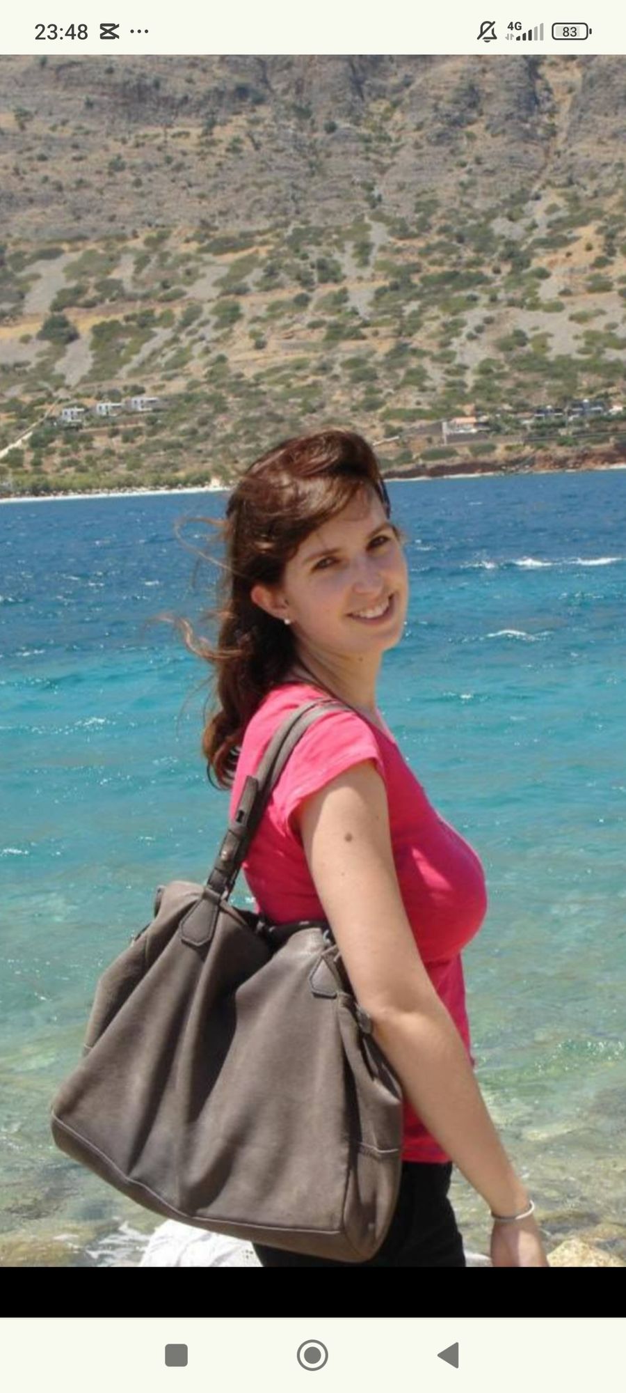 Beautiful loving woman in summer holidays