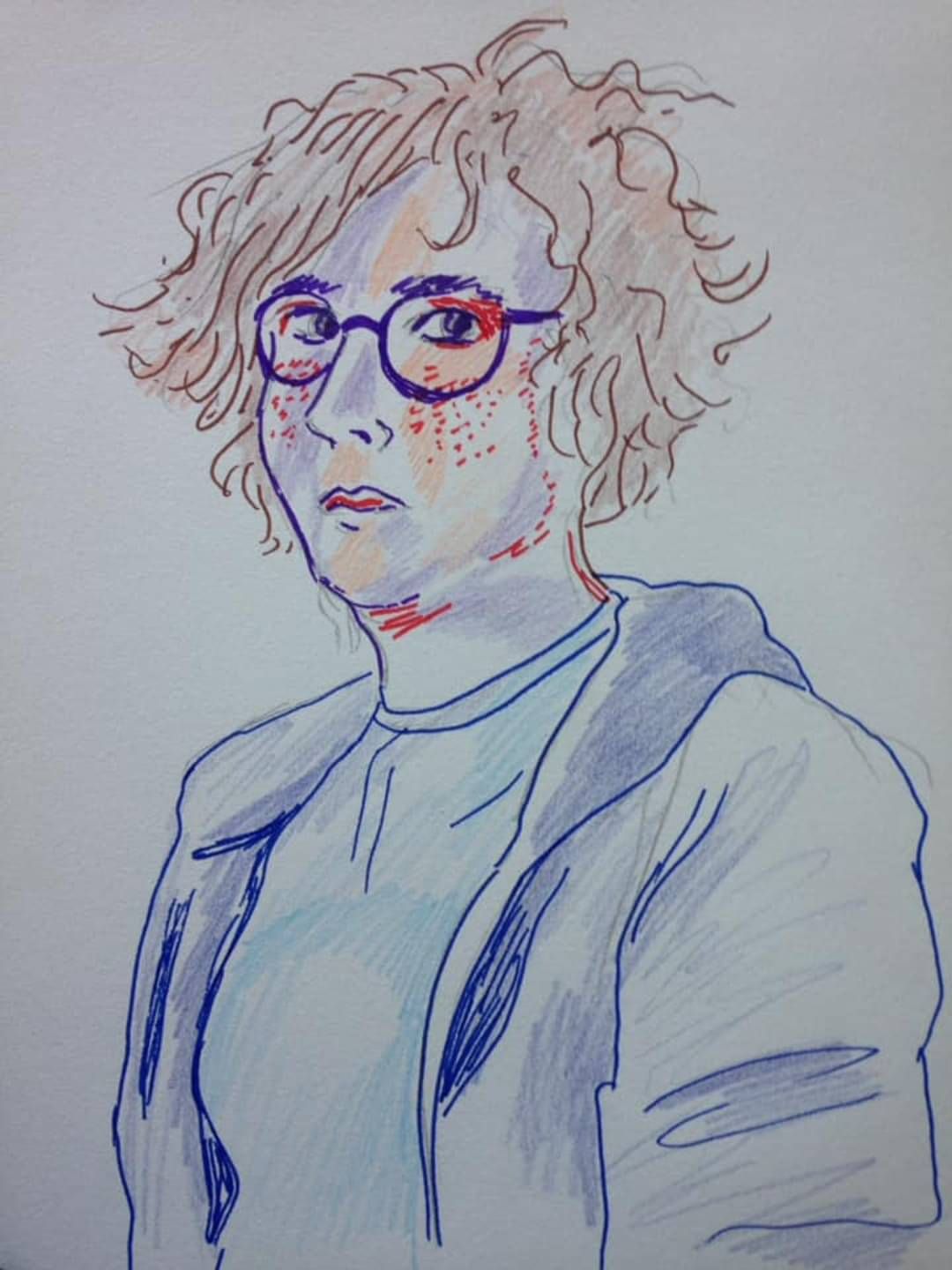 Amazing curly hairs redhead woman suffering the pain of desire in the loneliness of psychedelic music creation on a sithar piano surrounded...