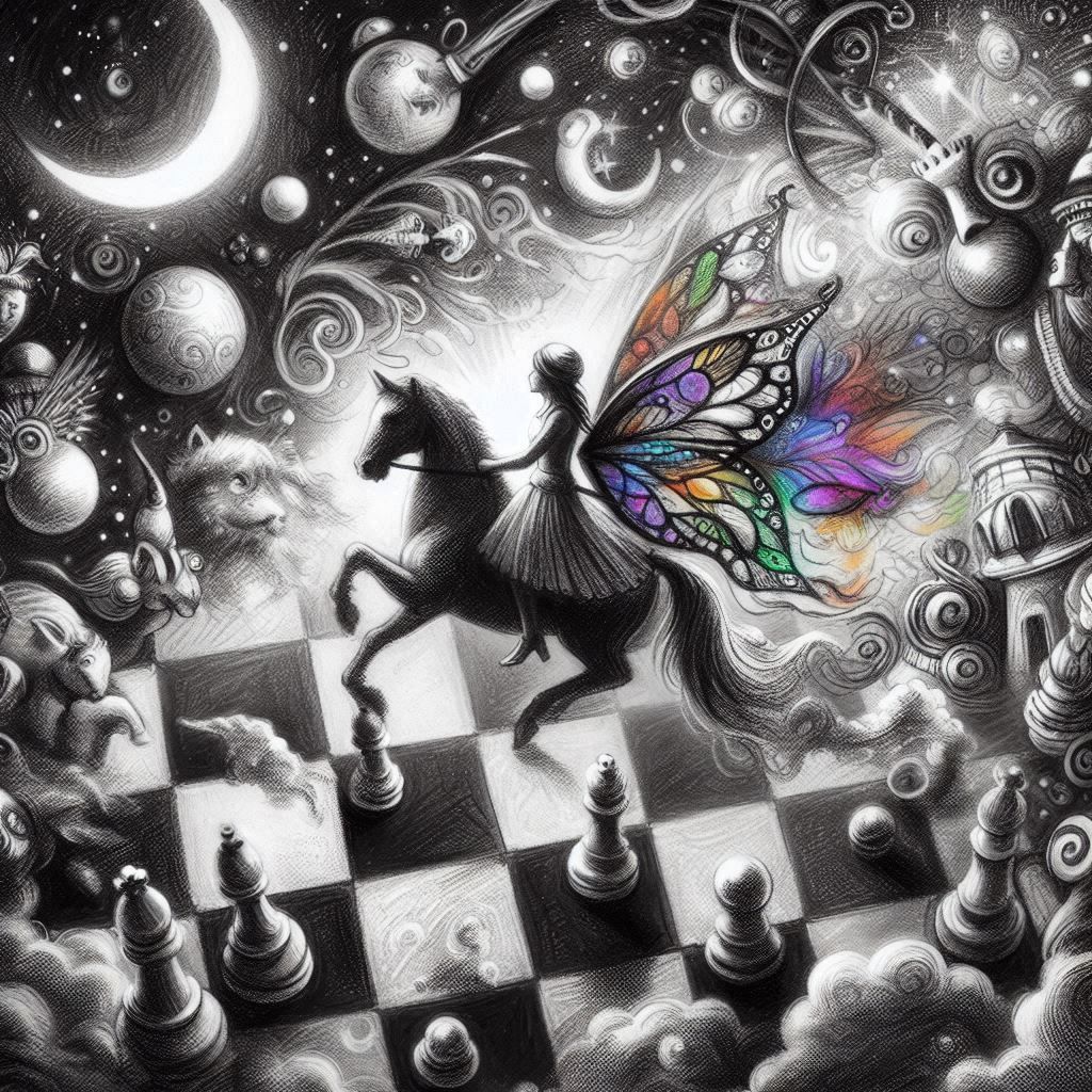 Create a Black and white photogram, a primitive photography technique that involves direct exposure of objects onto photosensitive paper, ca...