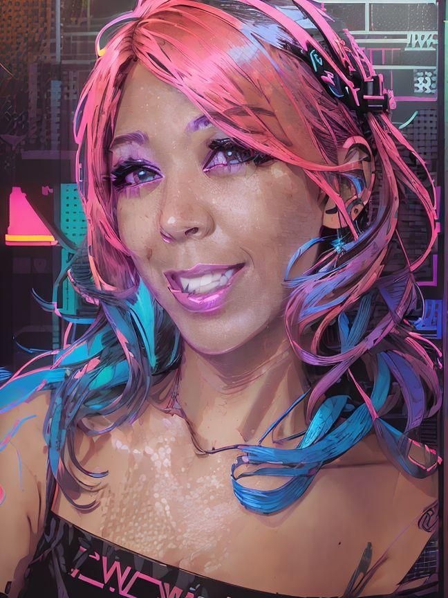 Put her in a wedding dress. Stars and constonstalions follow in the sky as she running and pregnant with twins.