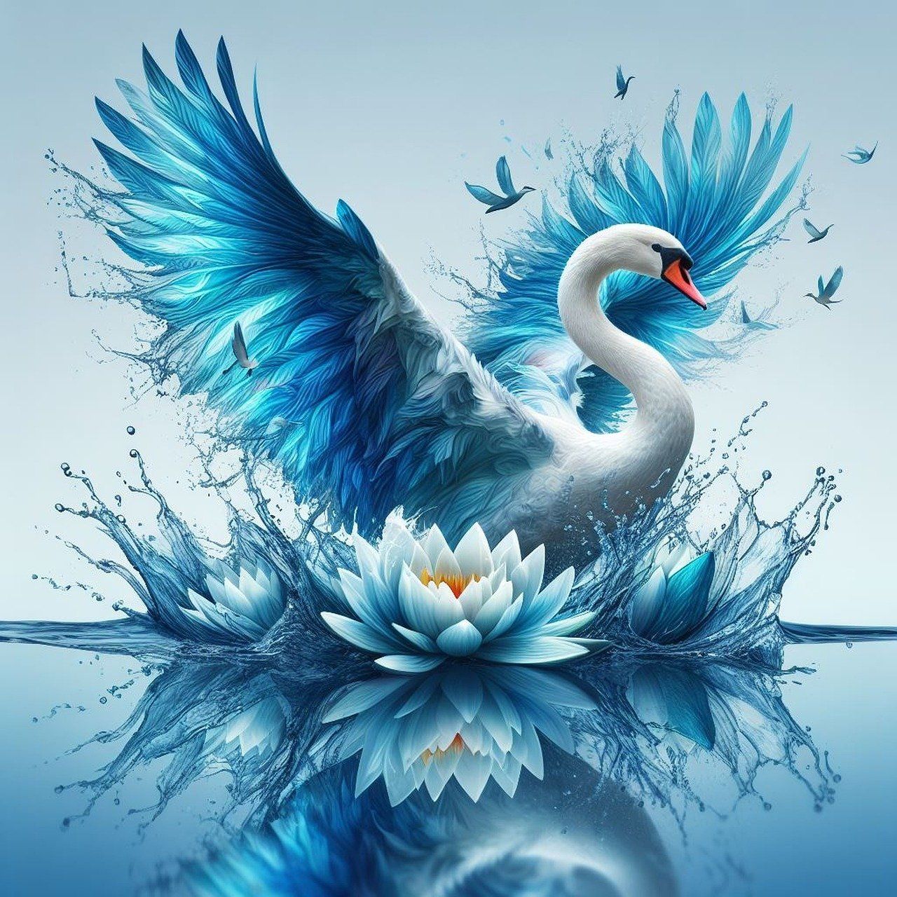 Make a beautiful swan 
