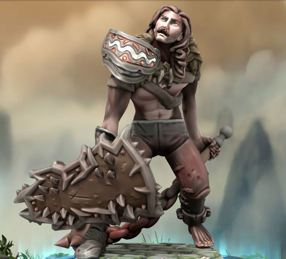 DnD fantasy knight, rugged tattered and dirty. No helmet, ODnD fantasy knight, rugged tattered and dirty. No helmet, mustache and clean face...