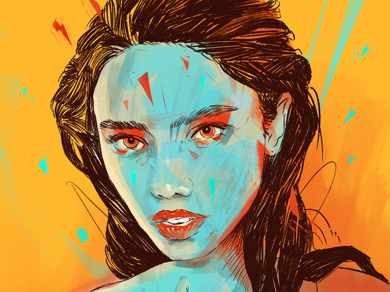 Krishna - a cute boy with blue skin and huge kind eyes, totally indigo skin, more indigo shades, kawaii cartoon character with colorful back...