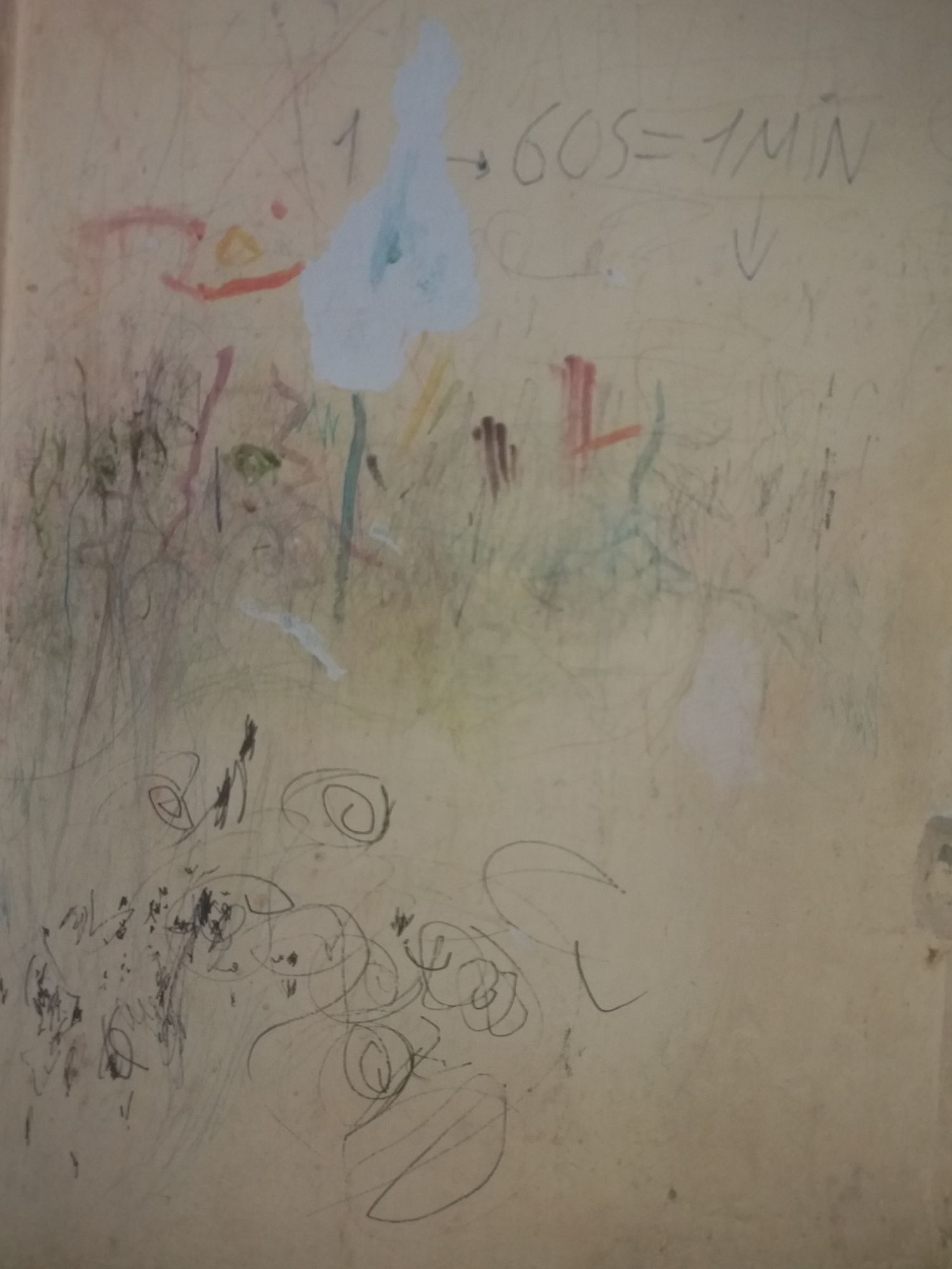 Painting on the wall. The persistence of time. Four season forest, flowers and birds.