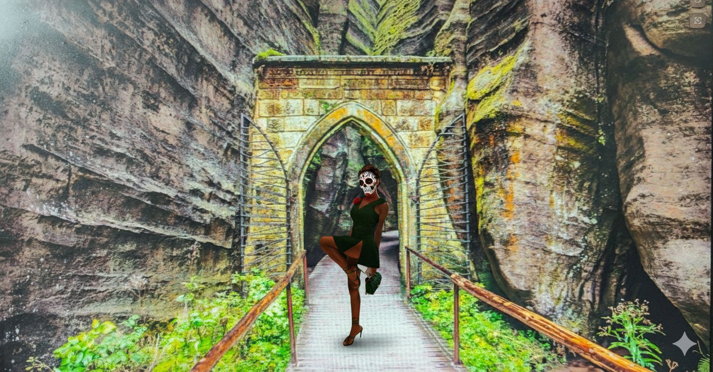 A dramatic, ultra-photorealistic landscape view, captured cinematically with a Nikon F3 35mm camera using a wide-angle lens on Kodachrome 64...