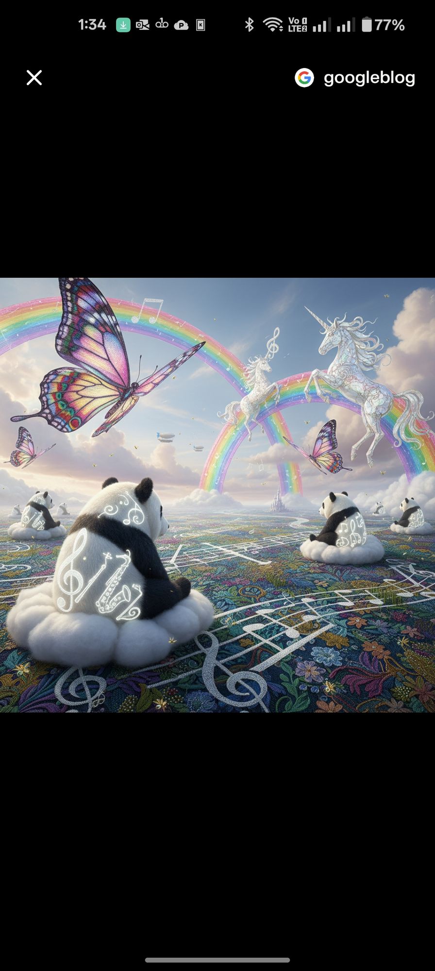 Luminous Embroidered Fantasy Butterflies Pandas Rainbows Unicorns White Jazz Humongous