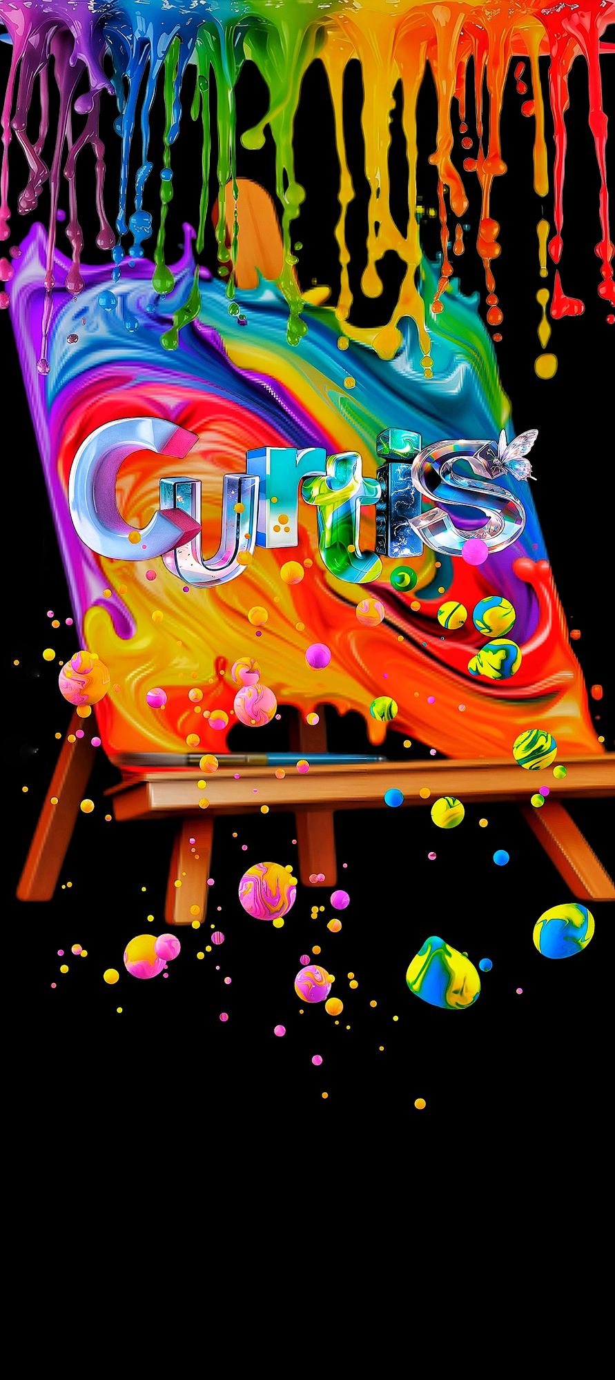 "Ultra-max 3D, hyper-realistic, cinematic masterpiece of a rainbow paint explosion — glowing, dripping, liquid rainbow colors melting from t...