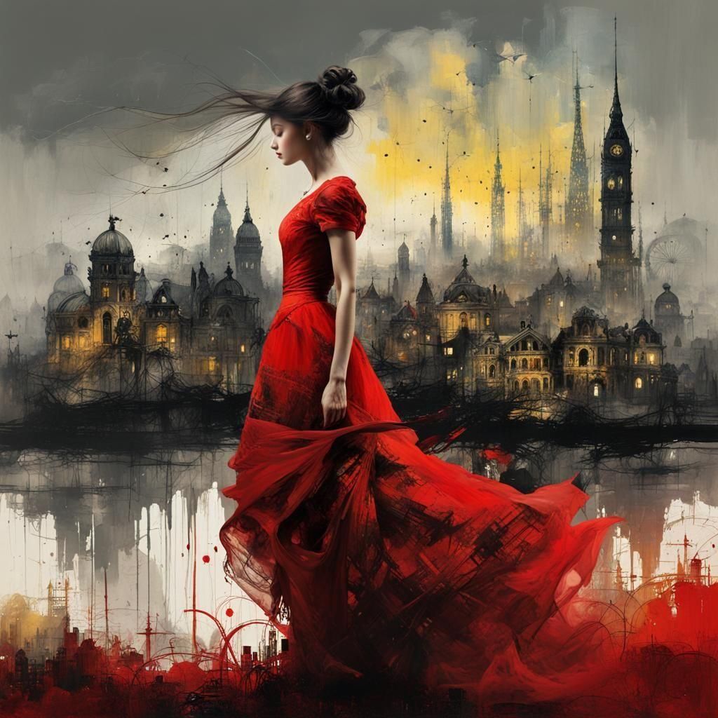 modern transparent watercolour pastel painting 