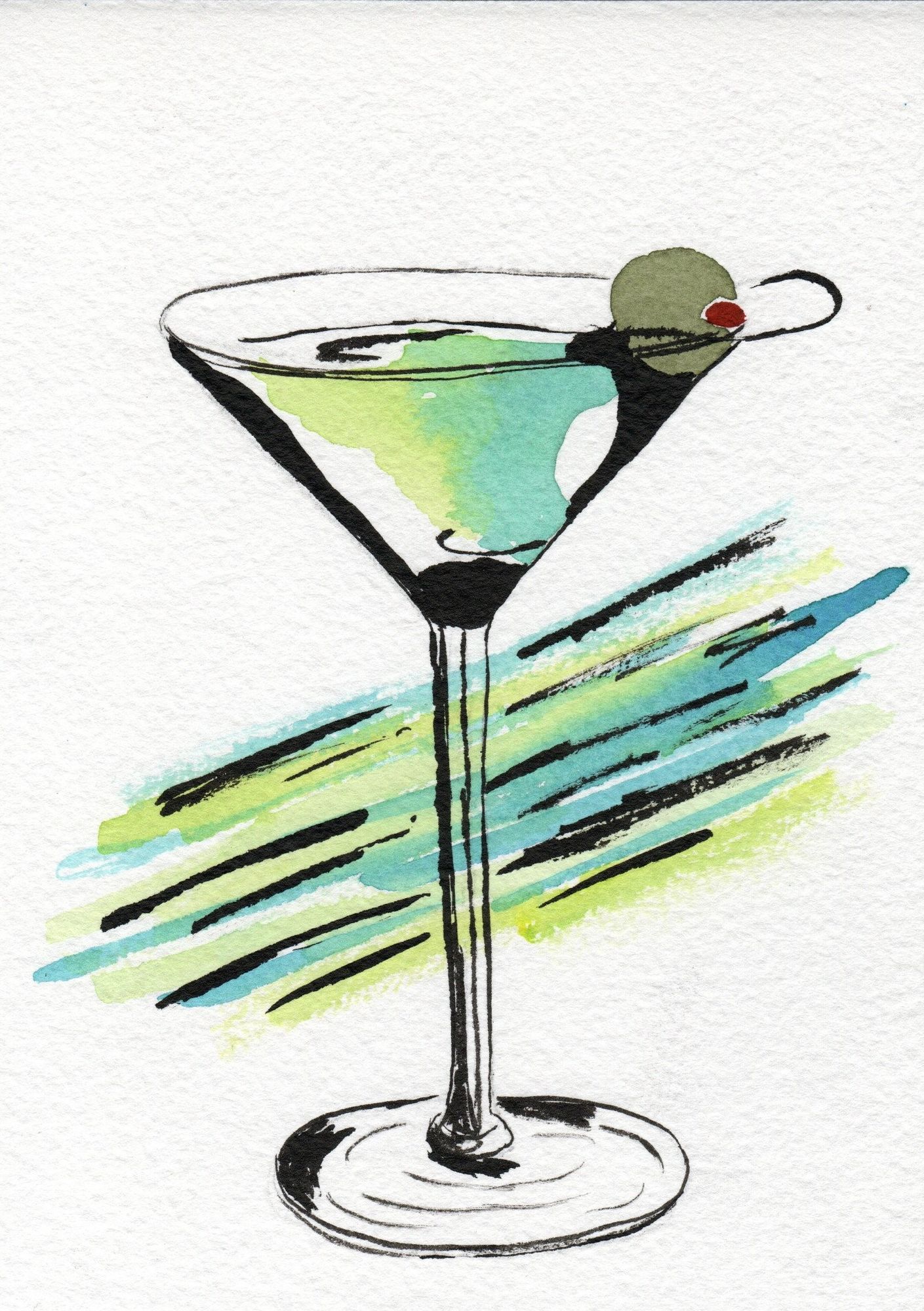 Modern abstract martini