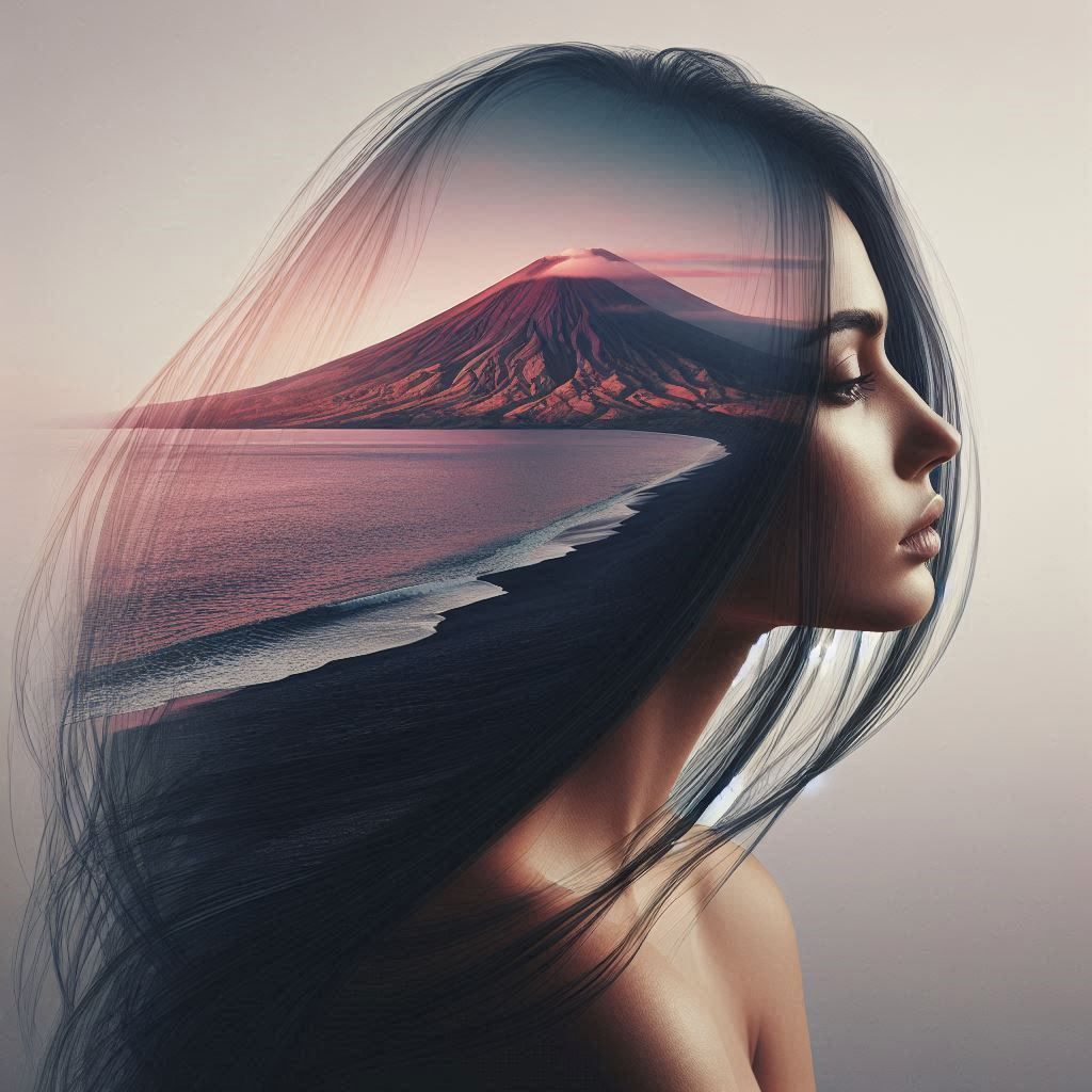 A stunning scene of an incredible impossible architecturally designed cliffside house on the edge of a beautiful watering hole with a small...