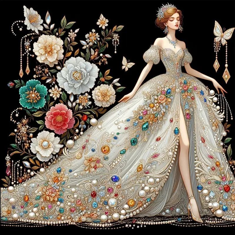 make the gown a pale blue