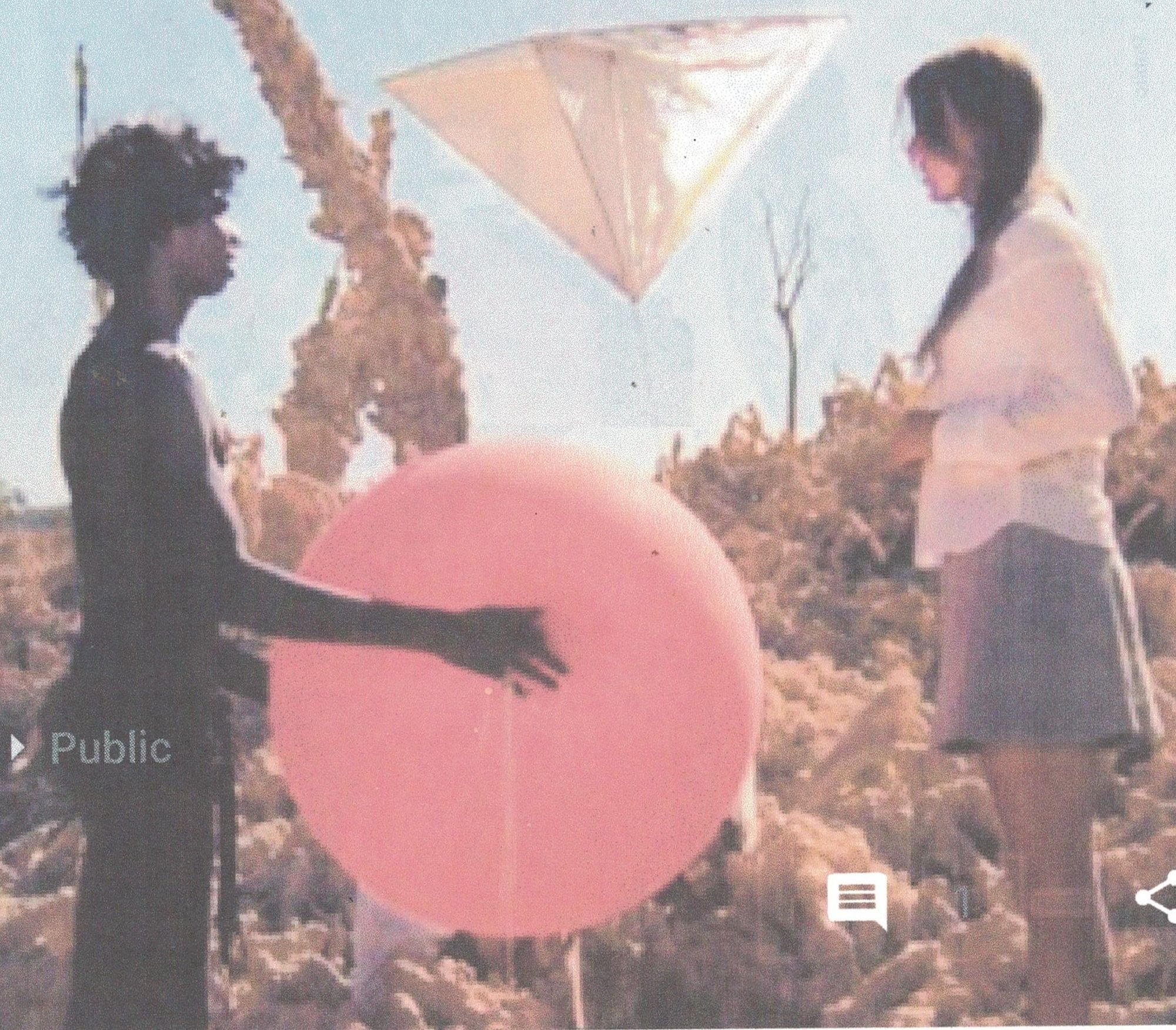 A Native Australian boy begs a beautiful British girl to accept the big red weather balloon he has as a gift to show his love for her.