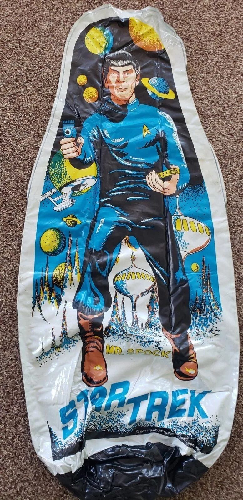 bizarre and somewhat creepy image of Mr. Spock, done Twilight Zone-style. 