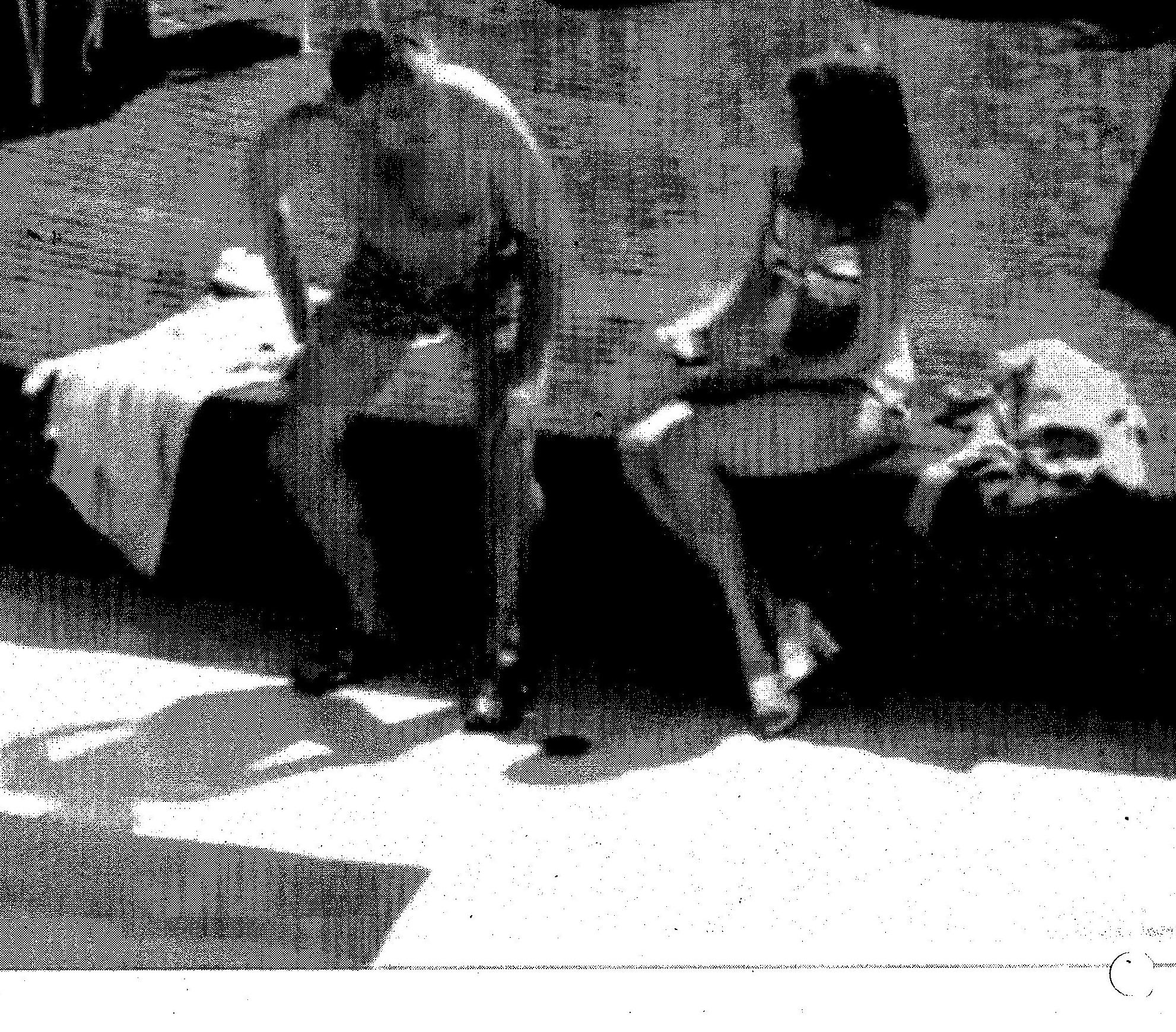 Old Photo of teenage Lena Lopez and her father, poolside. 1983.