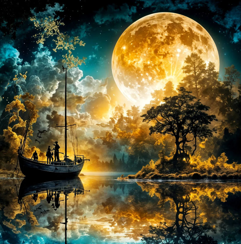 A futuristic space station orbiting a distant planet, with sleek, geometric architecture and glowing neon accents. Astronauts in vibrant spa...