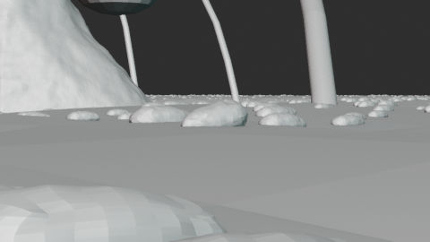 paisagem colorida, estilo sci-fi 1950