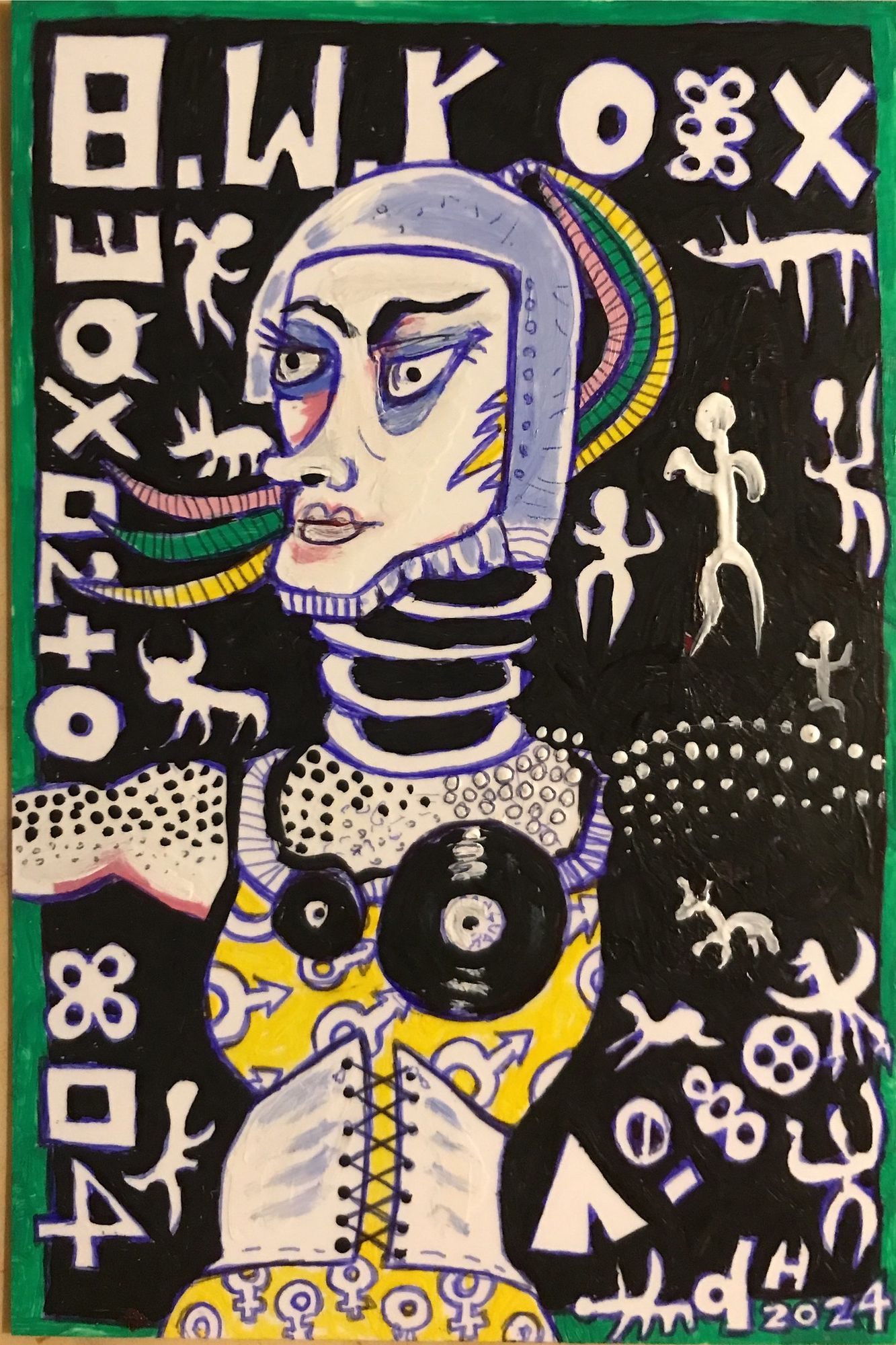 hyperdetailed H.R. Giger pop art