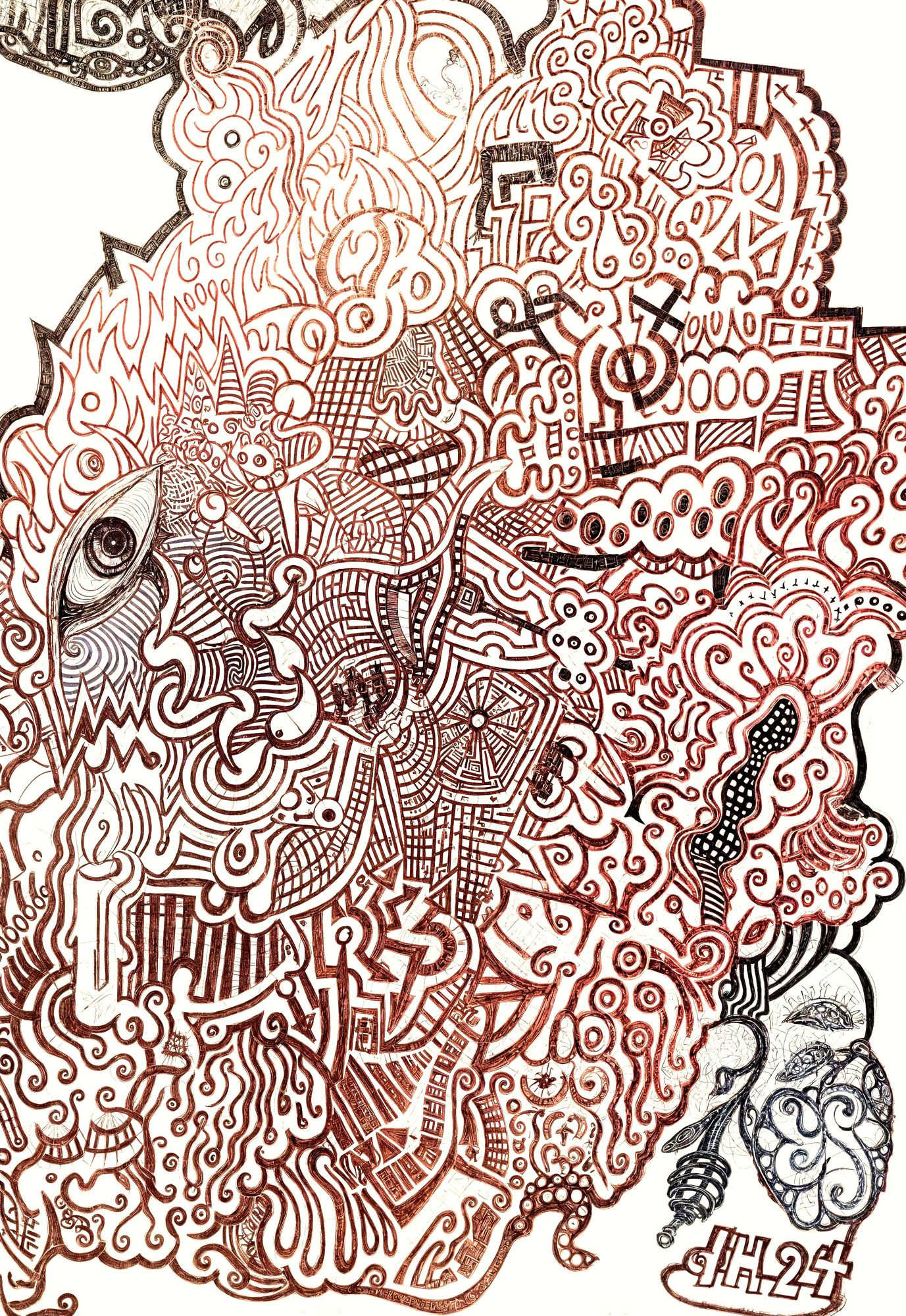 Unrepeatable patterns and textures