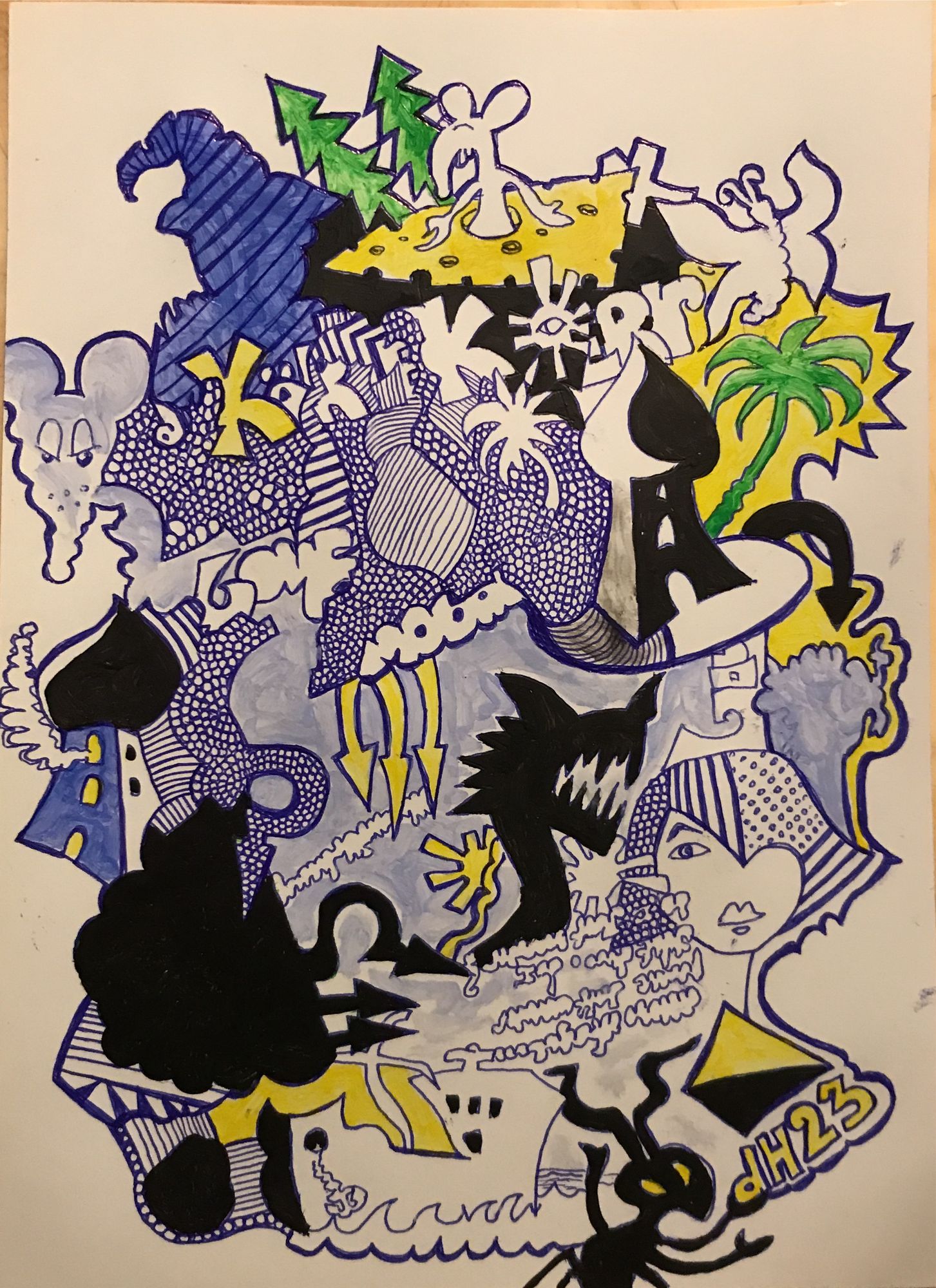 H.R. Giger contrasting colors art Nouveau mixed media spiraling psychedelic