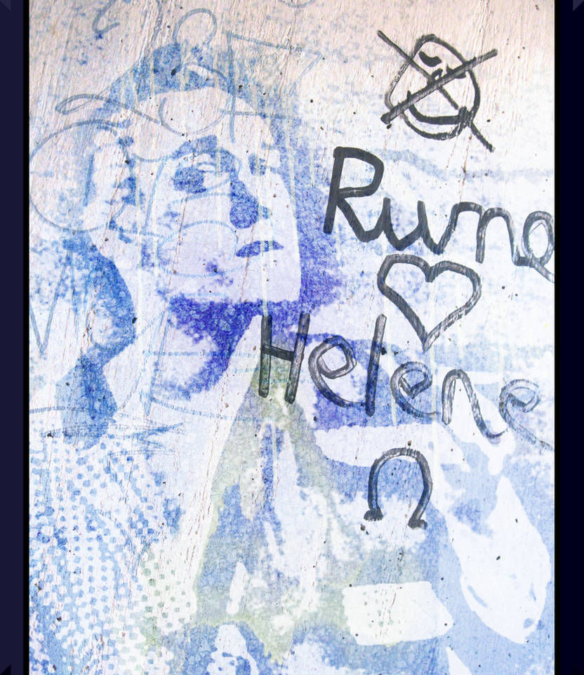 Graffiti spray street-art painted figure on concrete  wall