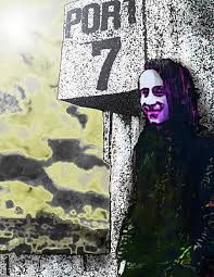 H.R. Giger psychedelic art glowing neon