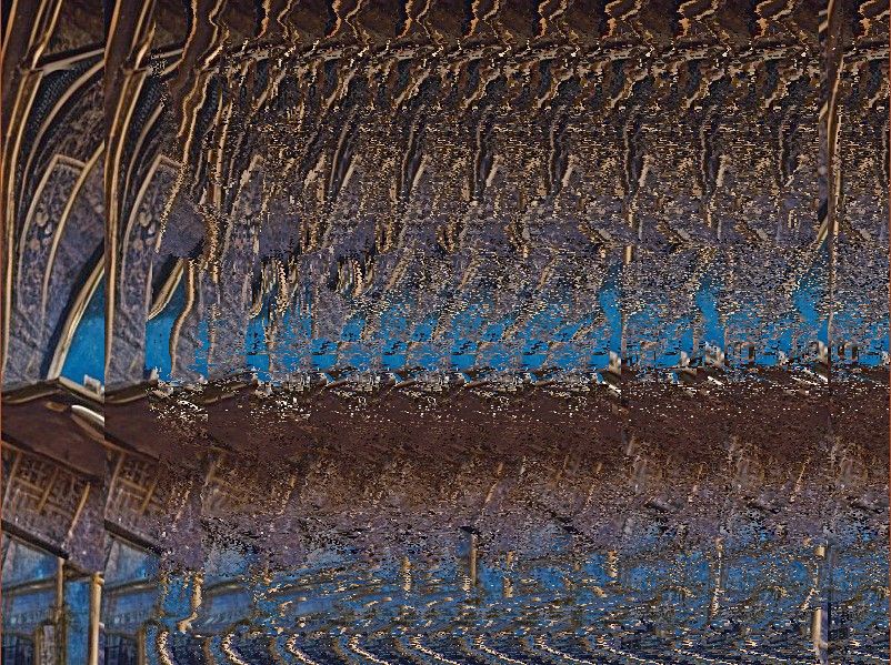  Merged styles by Mike Minor, Robert McCall, John Berkey. Watercolor and ink, alcoholic ink, collagraphy, visible textures, blotting quill p...