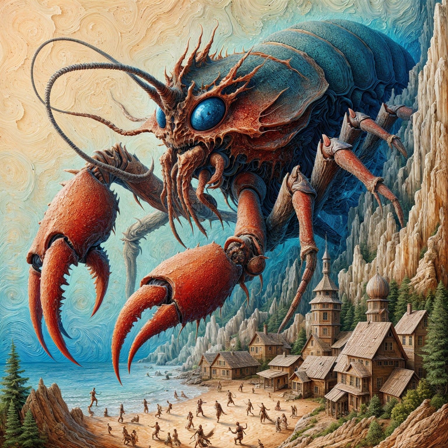 A highly detailed adorable CGI diesel hilarious briefcase, apocalyptic abstract vector fractal, wave function, Zen tangle, 3d shading, moss-...