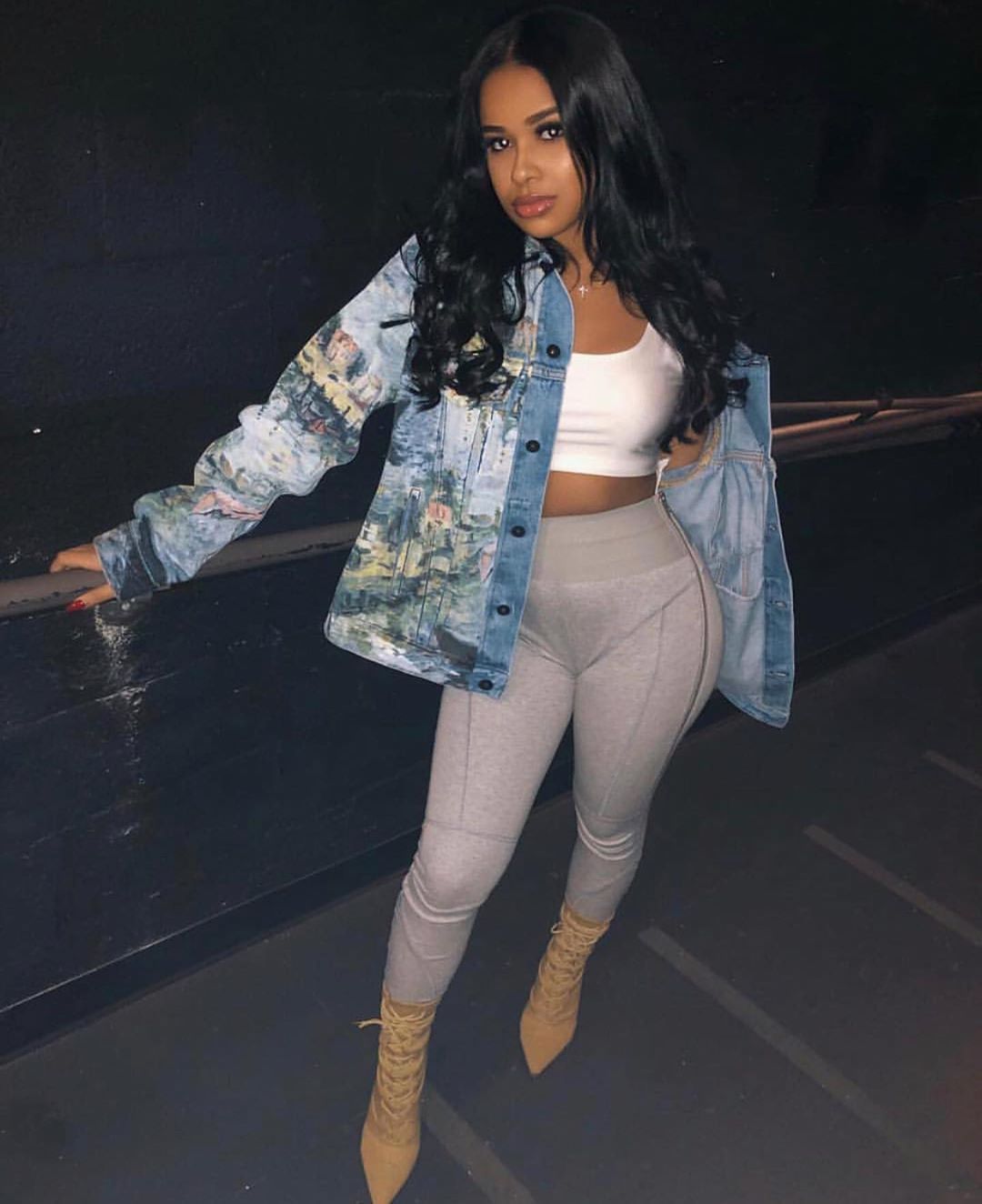 Pretty Hispanic Girl, big lips, curvy/skinny body build, stylish, fashionista, bbl augmented surgery, model, makeup professionally applied b...