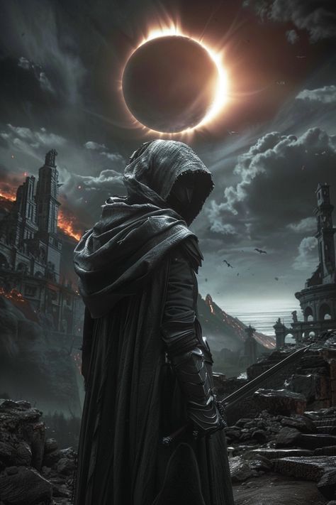 dark rider in a destroid city
