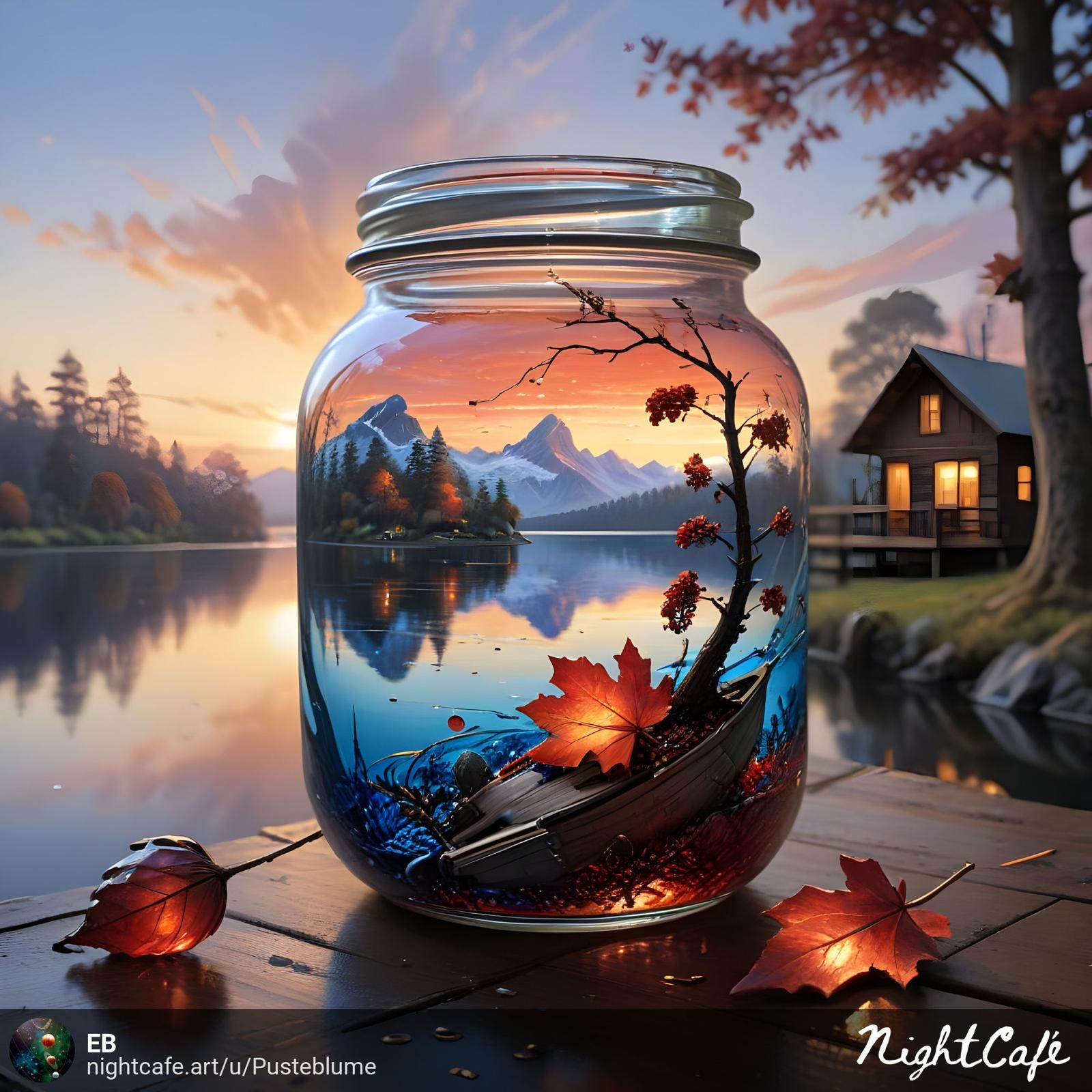 The leaves in the picture move slightly