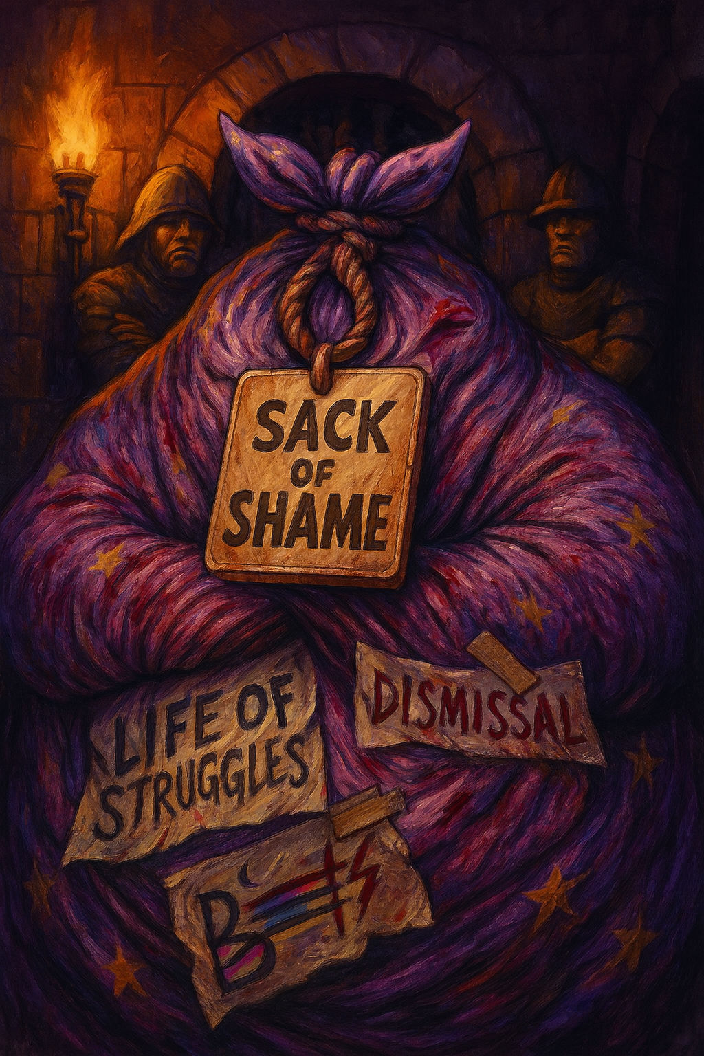 The mysterious Orge who is fully enveloped, fully inside and fully covered entirely from head to toe inside the ogre sack of shame. Struggli...