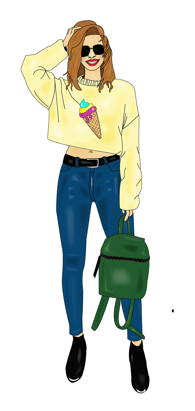  women wear street style have an arabic face