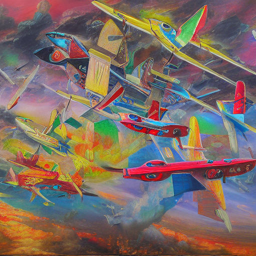 Planes as a locust of colourful Planes hyperdetailed matte painting, neon fantasy art, photorealistic, a masterpiece, trending on artstation...