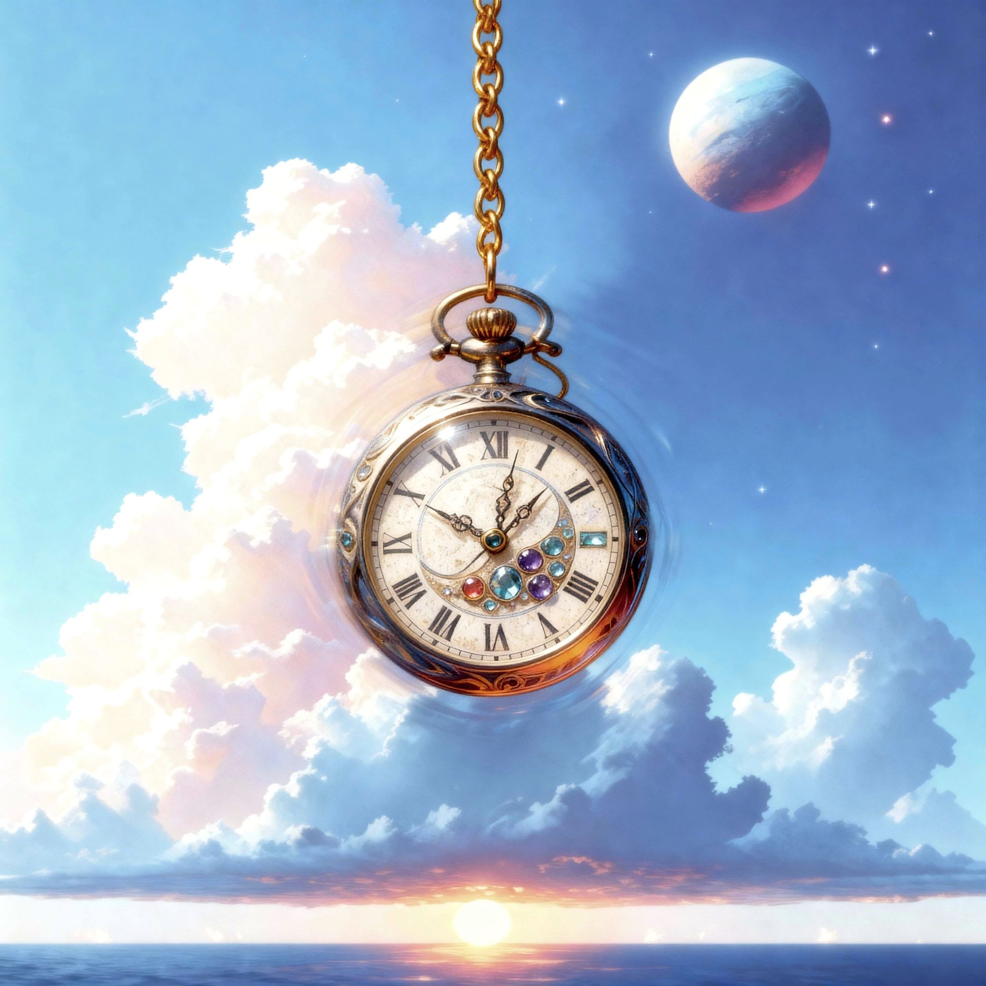 <lora:Smokey grunge:1.0> Smoke surrounding the pocketwatch