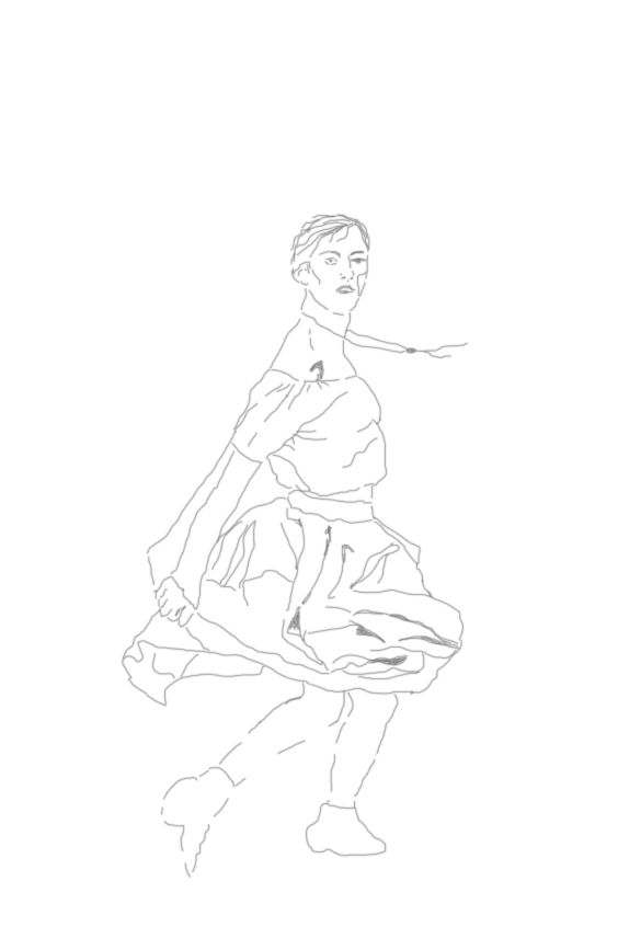 femme aux cheveux bleus