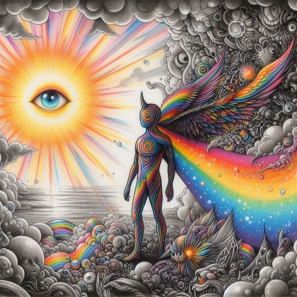 Rainbows write the calligraphy of fate 