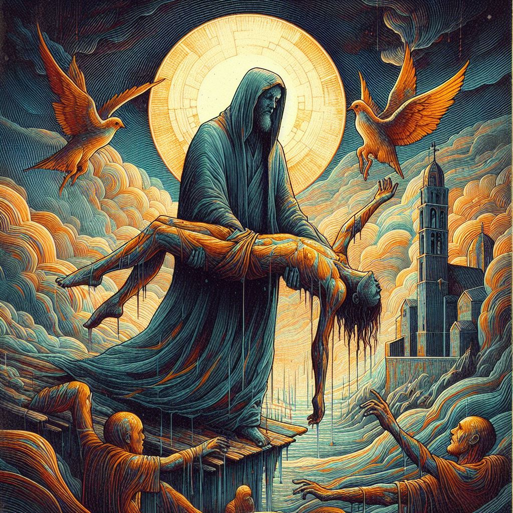 Cubist Tarot cards female  designer , Death Dance Macabre , Death Tarot Card