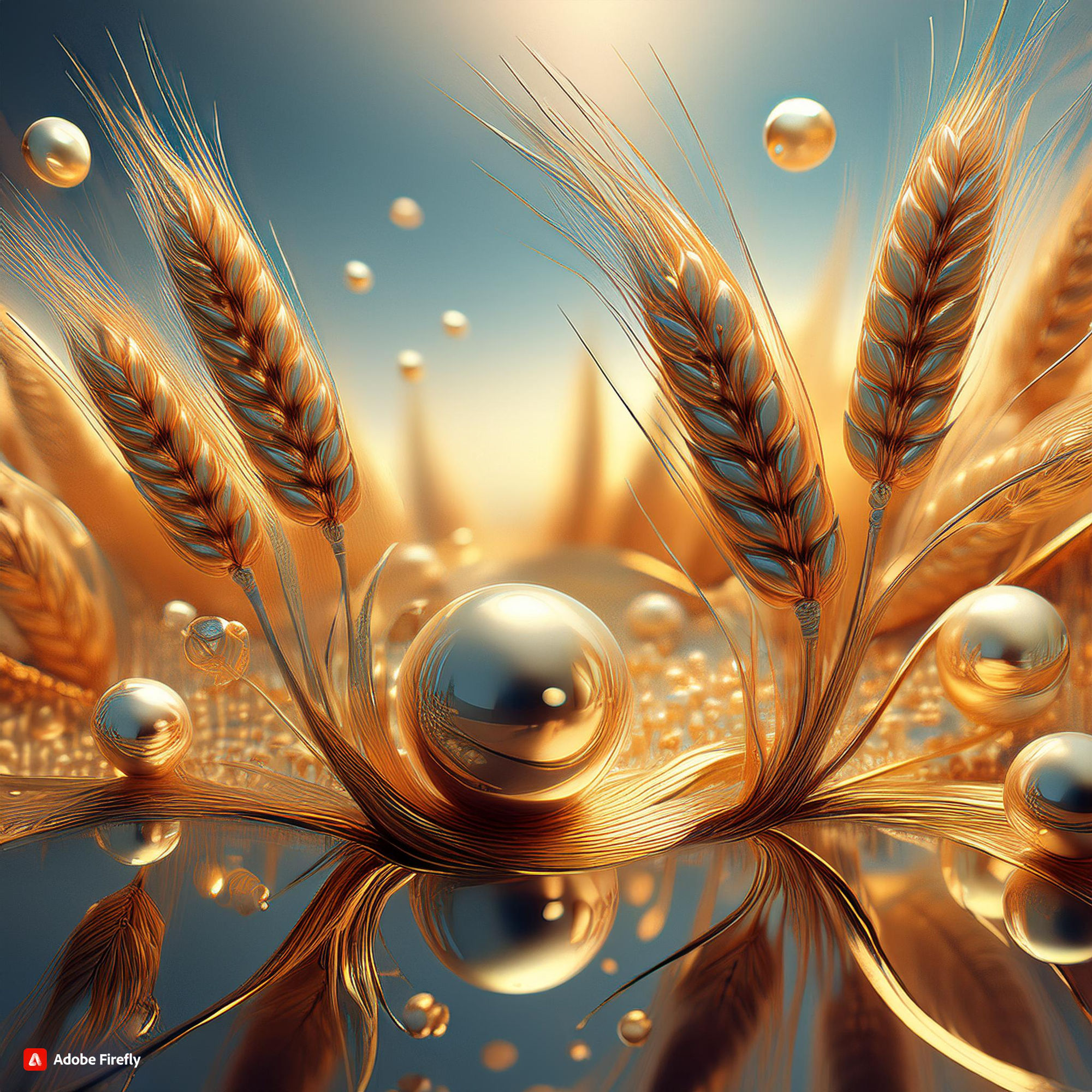 Dreamscape golden wheat field 