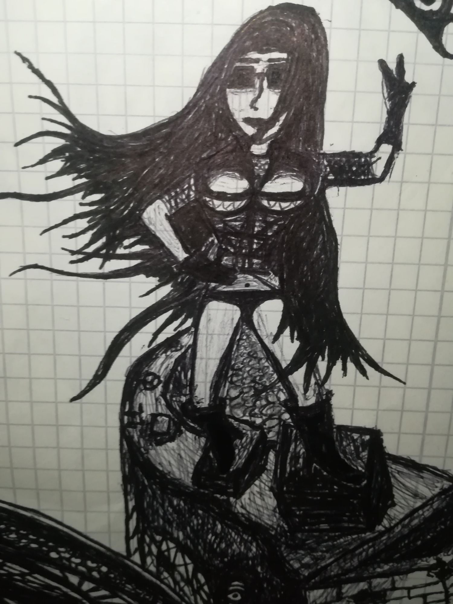 Aufgeblasenes Strich-Mädchen