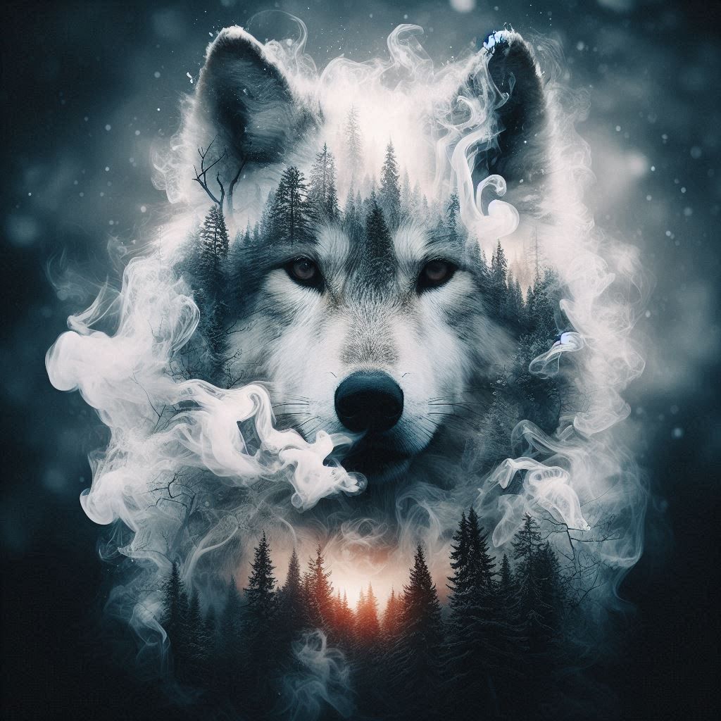 A wolf in the mists 