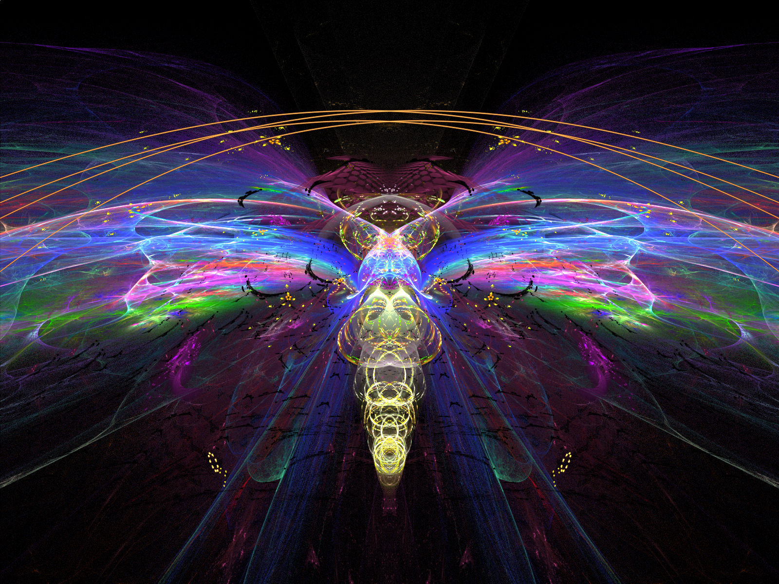 a dragonfly in space