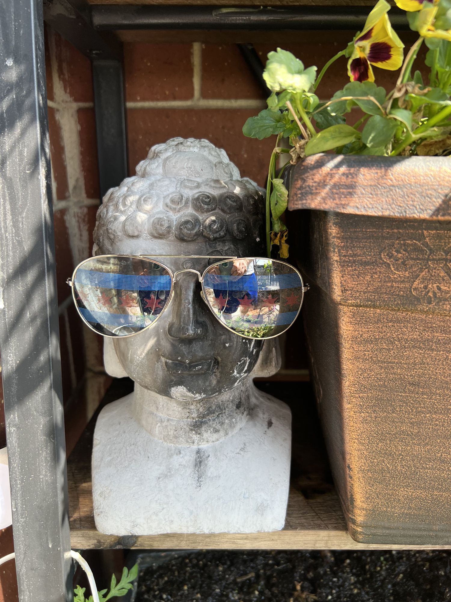 What did the Chicago Police Officer Buddha say to the jaywalker? "Instead of crossing the road, let's find the middle path and meditate on t...