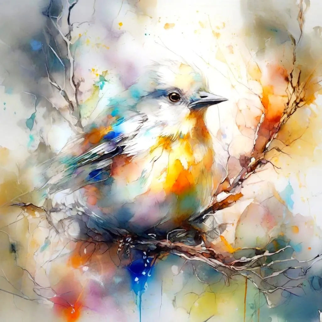 Vibrant Bird goes through its morning grooming routine. And then shakes off the feathers.