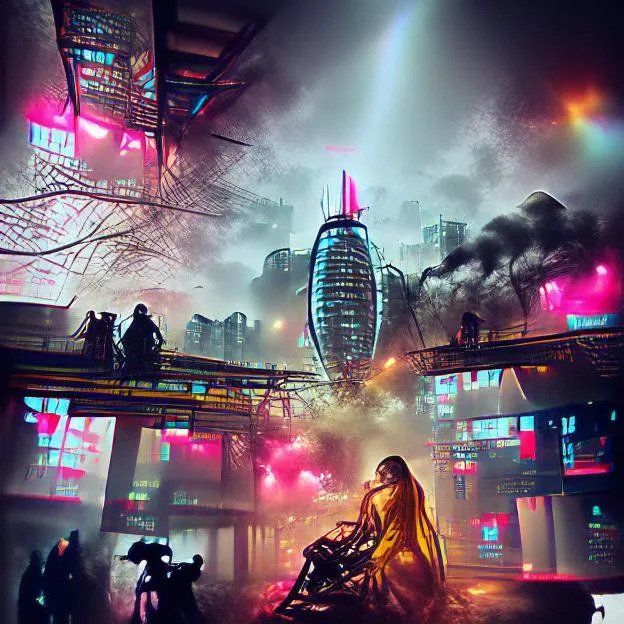 Dystopian Cyberpunk City