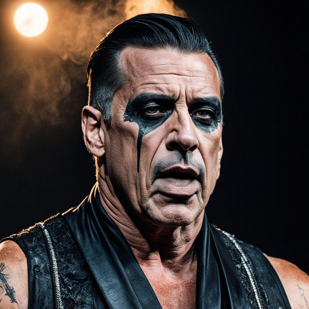 scary rockstar Till Lindemann of Rammstein - AI Generated Artwork ...